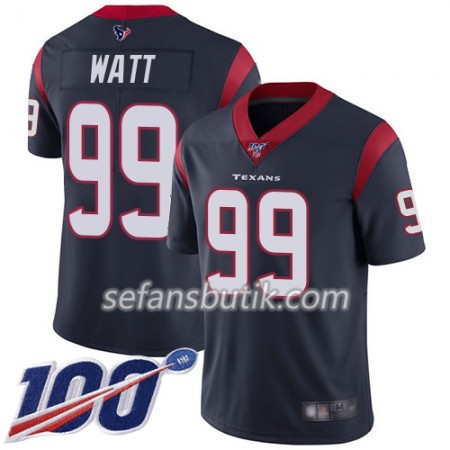 Houston Texans Tröjor J.J. Watt 99 Nike Navy Blå 100th - Herr Houston Texans Tröjor J.J. Watt 99 Nike Navy Blå 100th - Herr